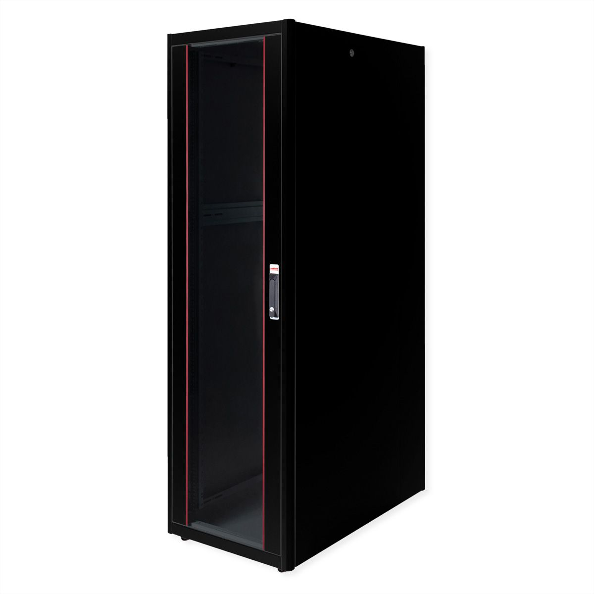 ROLINE Basic - Schrank Netzwerkschrank - Glas T�r, 600x1000 WxD - RAL 9005, Jet Black - 42HE - 48.3 cm (19)