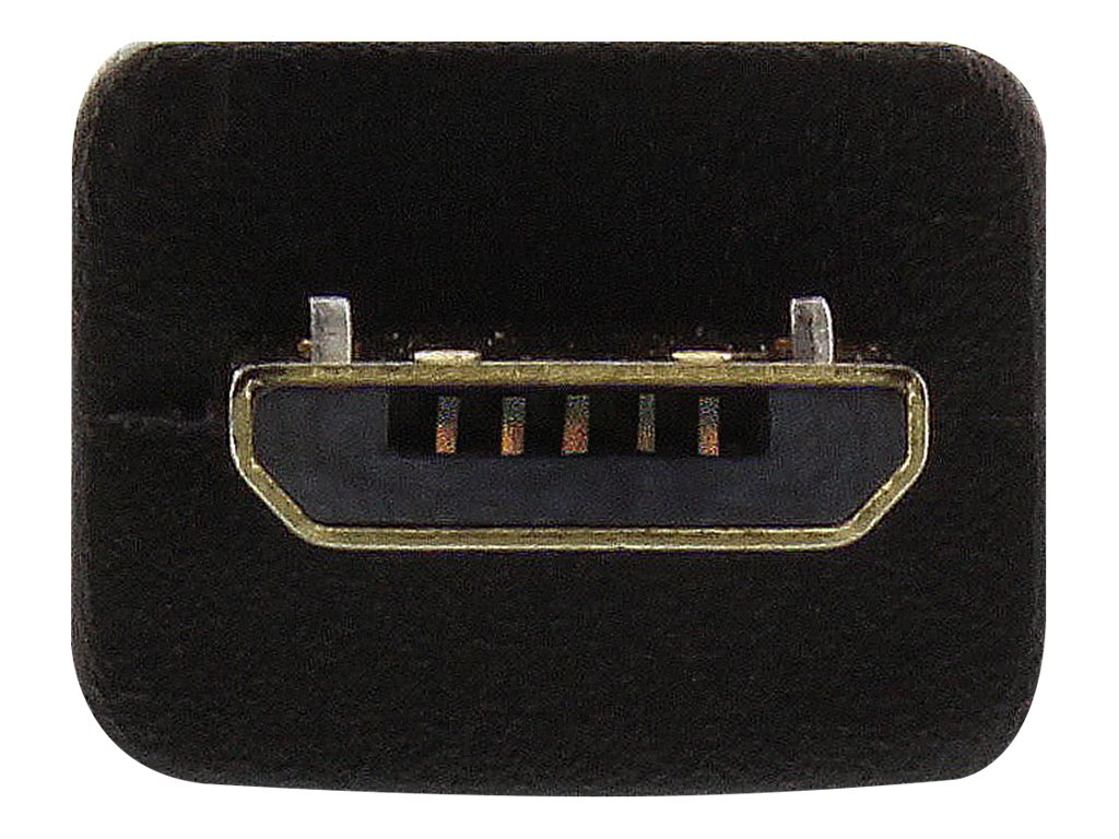 InLine Micro-USB 2.0 extension cable, Micro-B M/F, black/gold, 1.5m