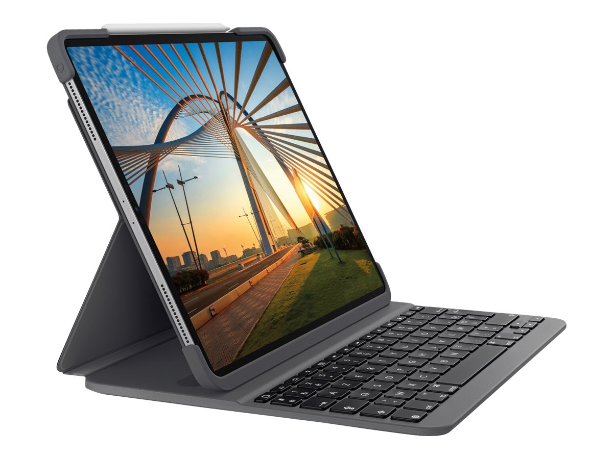 Logitech Slim Folio Pro f/ Pro12.9 Grafite Bluetooth AZERTY Francese