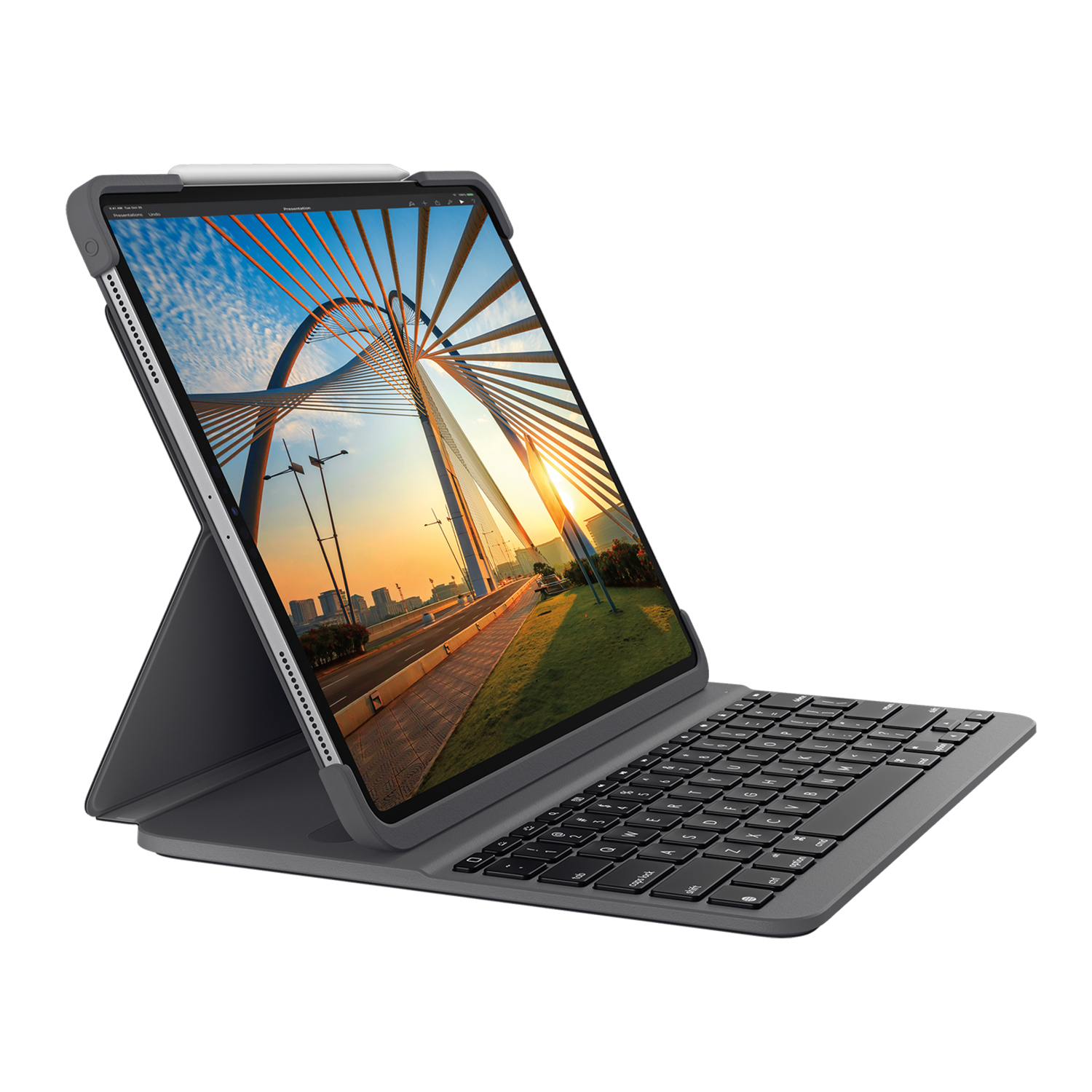 Logitech Slim Folio Pro f/ Pro12.9 Grafite Bluetooth AZERTY Francese
