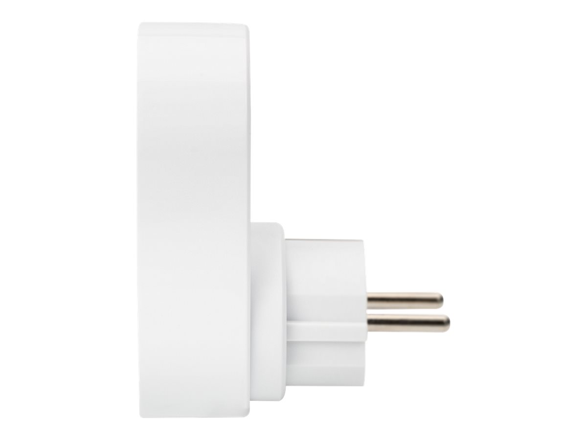Digitus Caricabatterie a spina universale USB con 2 porte USB-A e presa integrata