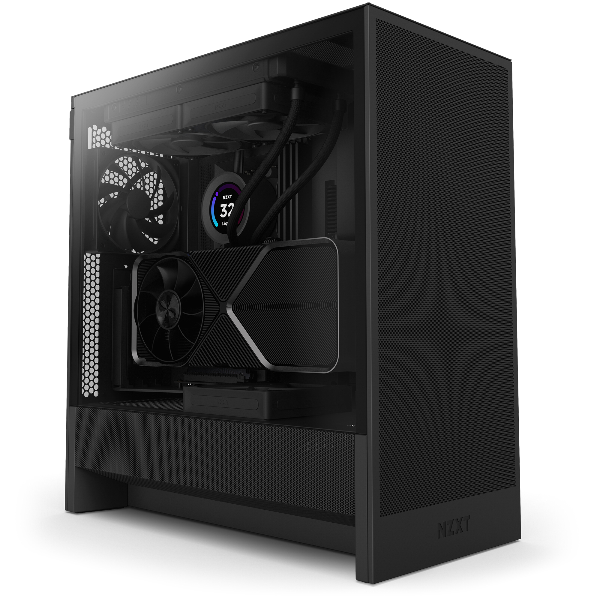NZXT H series H5 Flow - Mid tower - E-ATX - Seitenteil mit Fenster (geh�rtetes Glas)