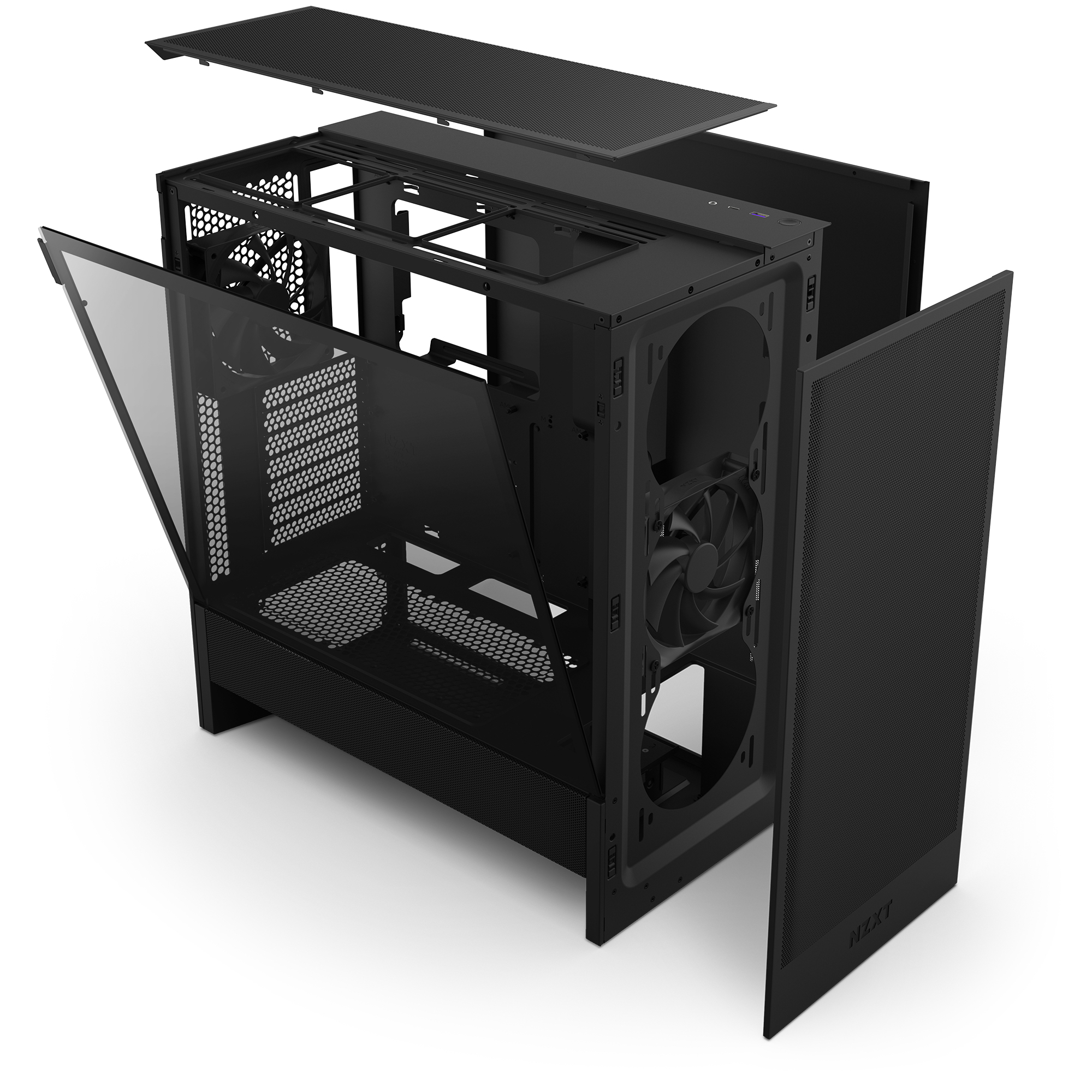 NZXT H series H5 Flow - Mid tower - E-ATX - Seitenteil mit Fenster (geh�rtetes Glas)