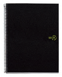 MIQUELRIUS Collegeblock DIN A5 kariert schwarz - B�rokleinmaterial - A5
