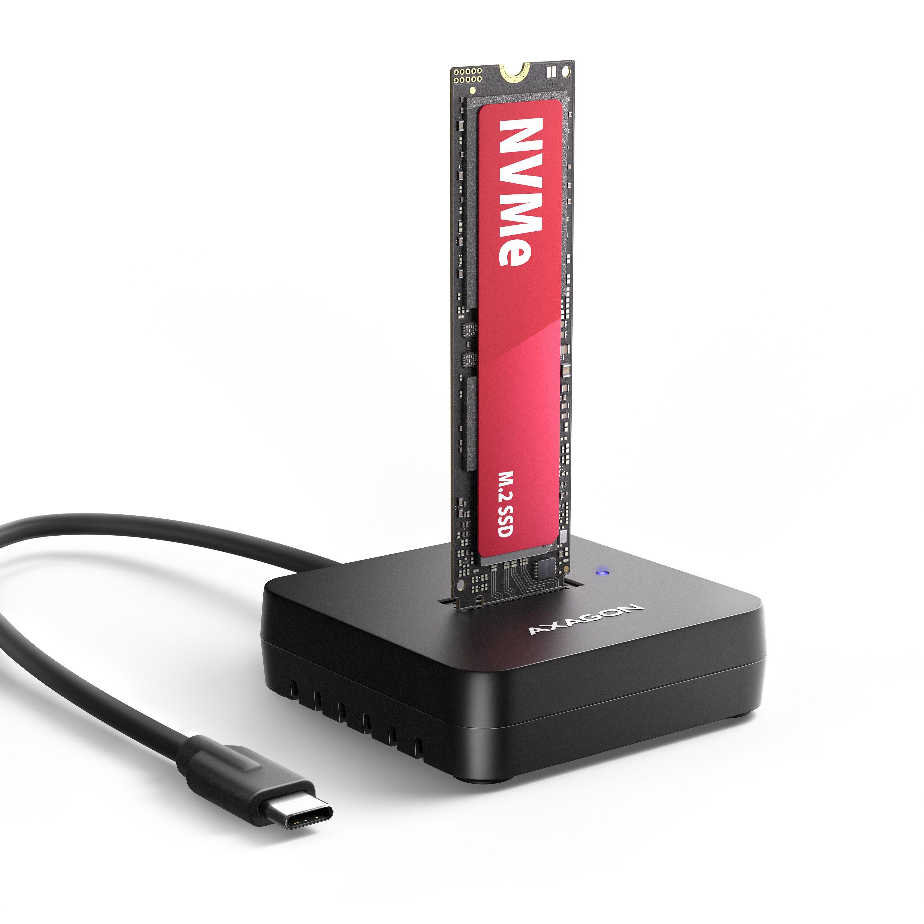 Axagon ADSA-M2C11L base de conexi�n para disco duro USB 3.2 Gen 2 (3.1 Gen 2) Type-C Negro