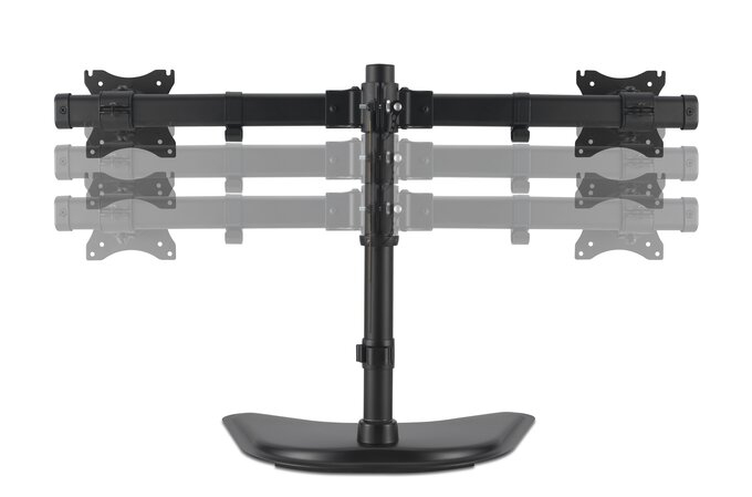 Kensington SmartFit - Aufstellung - f�r 2 Monitore - Stahl, Silikonpad - Bildschirmgr��e: bis zu 68,6 cm (bis zu 27 Zoll)