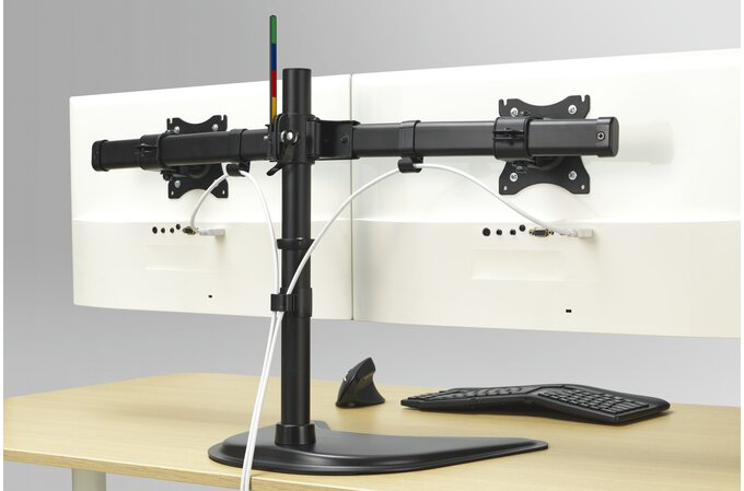 Kensington SmartFit - Aufstellung - f�r 2 Monitore - Stahl, Silikonpad - Bildschirmgr��e: bis zu 68,6 cm (bis zu 27 Zoll)