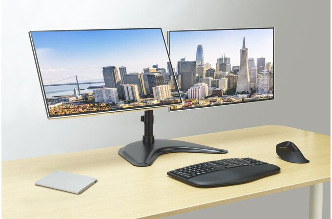 Kensington SmartFit - Aufstellung - f�r 2 Monitore - Stahl, Silikonpad - Bildschirmgr��e: bis zu 68,6 cm (bis zu 27 Zoll)