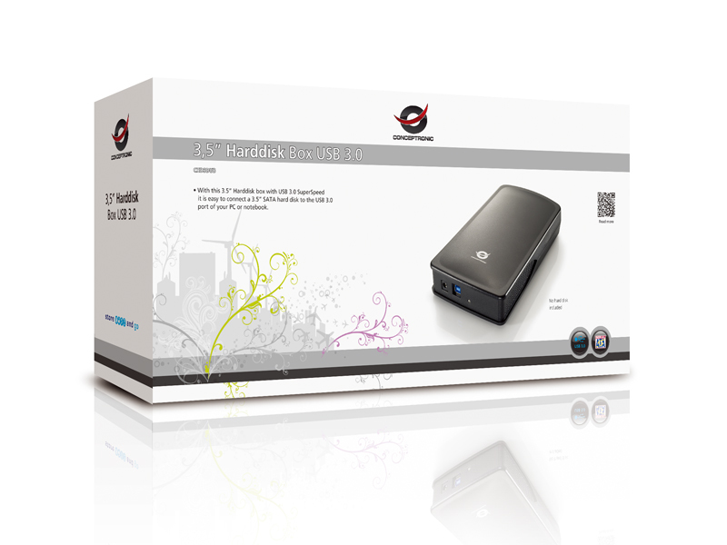 Conceptronic CHD3DUSB3 contenitore di unit di archiviazione Box esterno HDD Grafite 3.5
