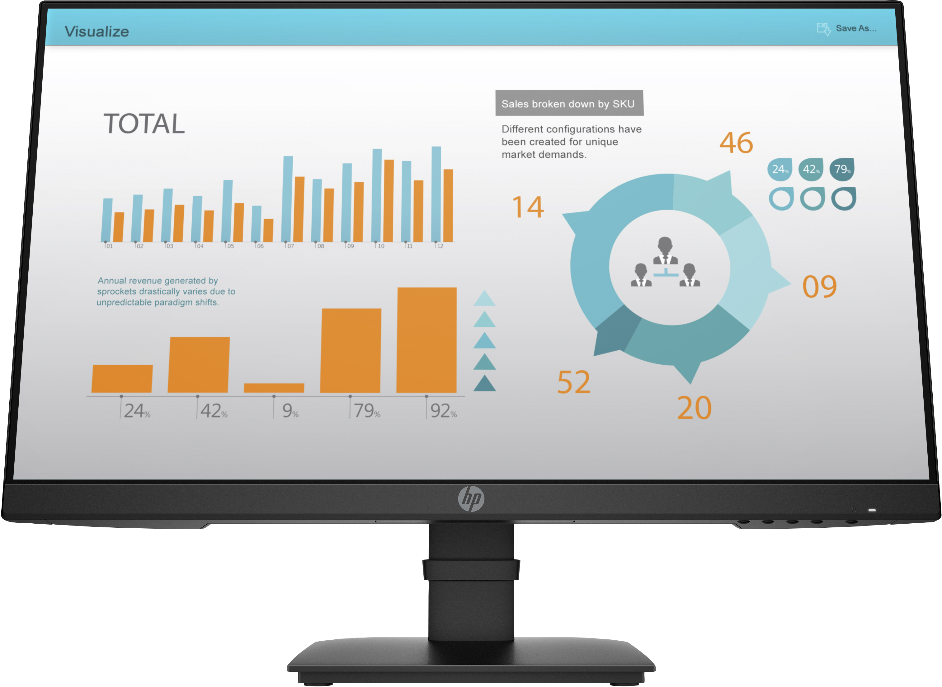 HP P-Series P24 G4 pantalla para PC 60,5 cm (23.8) 1920 x 1080 Pixeles Full HD