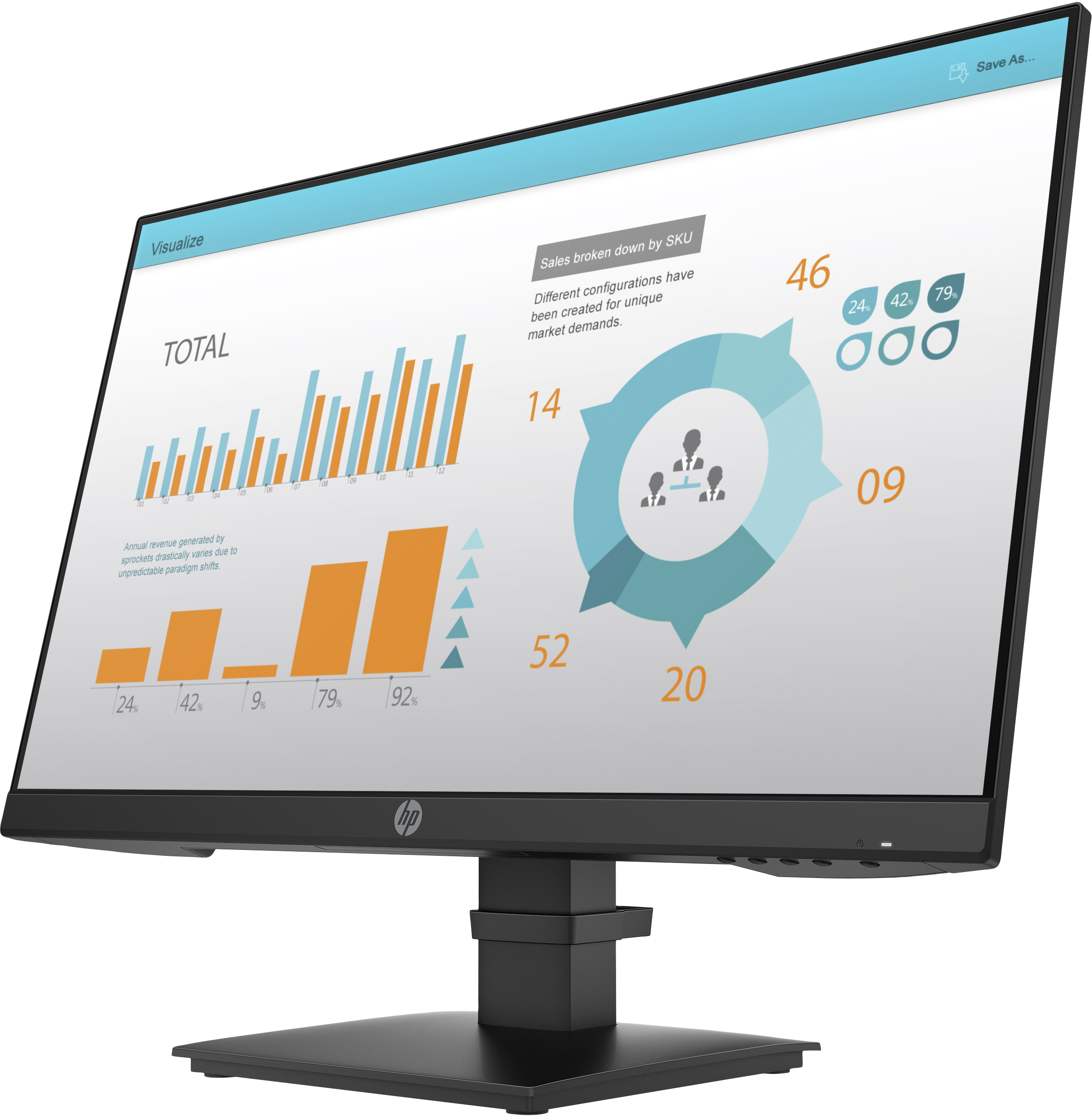 HP P-Series P24 G4 pantalla para PC 60,5 cm (23.8) 1920 x 1080 Pixeles Full HD