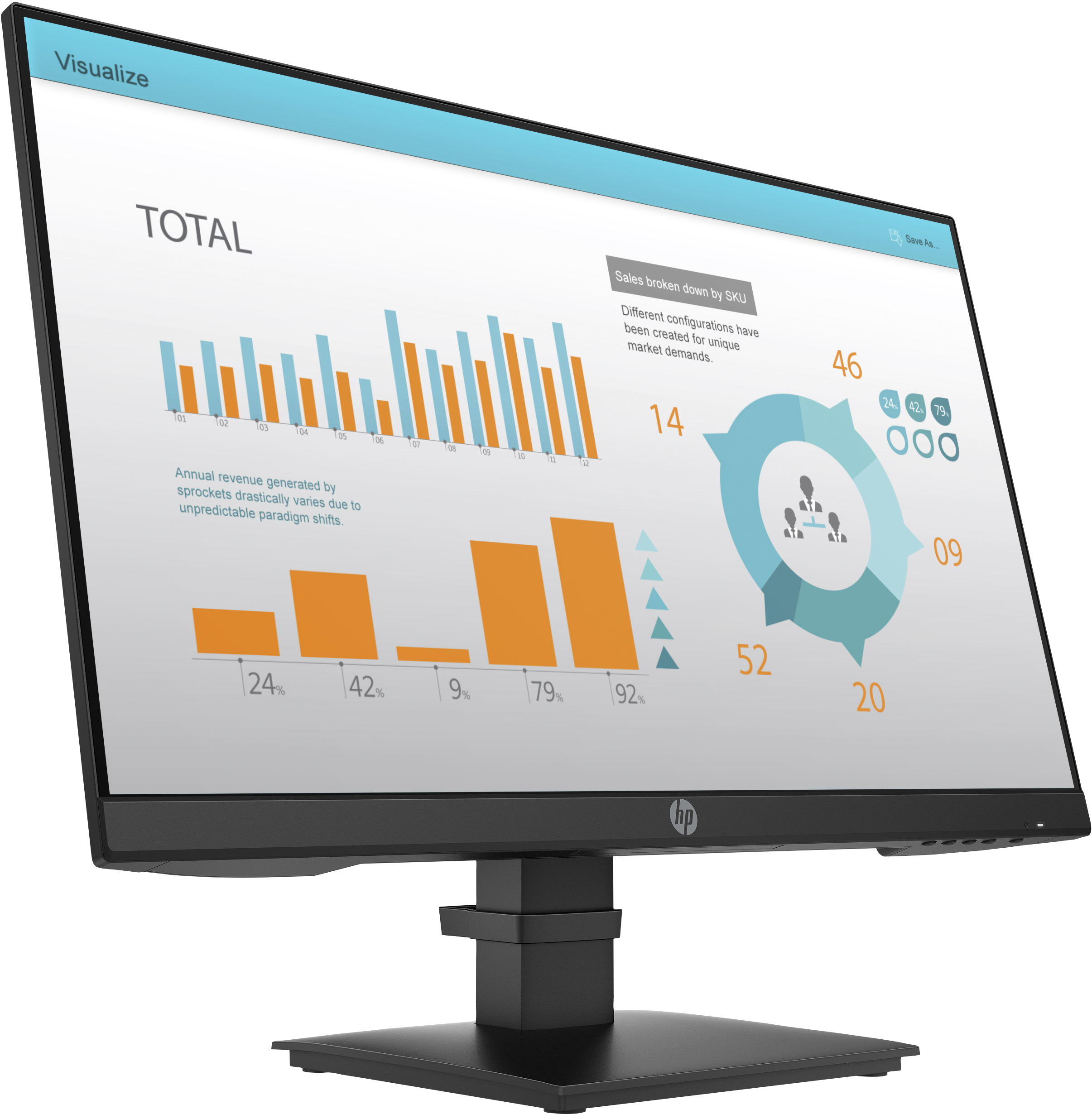 HP P-Series P24 G4 pantalla para PC 60,5 cm (23.8) 1920 x 1080 Pixeles Full HD