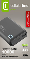 Cellularline PBESSPROMOPD10000K banque dalimentation lectrique Lithium-Ion (Li-Ion) 10000 mAh Noir