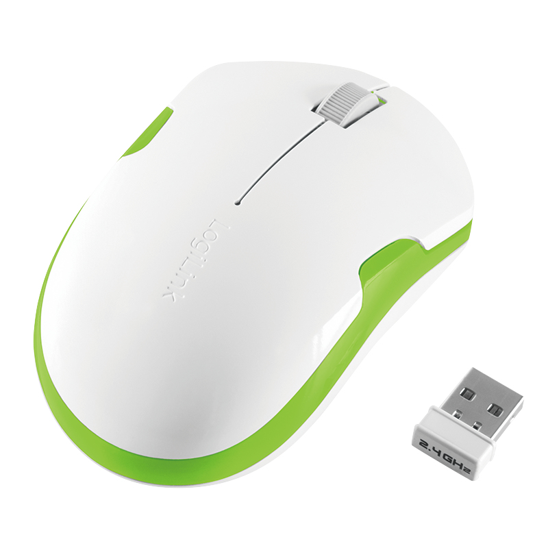 LogiLink Mini - Maus - optisch - 3 Tasten - kabellos - 2.4 GHz - kabelloser Empfnger (USB)