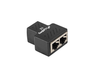Lanberg ADS-RJ45-2RJ45-OS - Kabelsplitter - Schwarz - Weiblich - 1 Stck(e) - 1 x RJ-45 - 2 x RJ-45