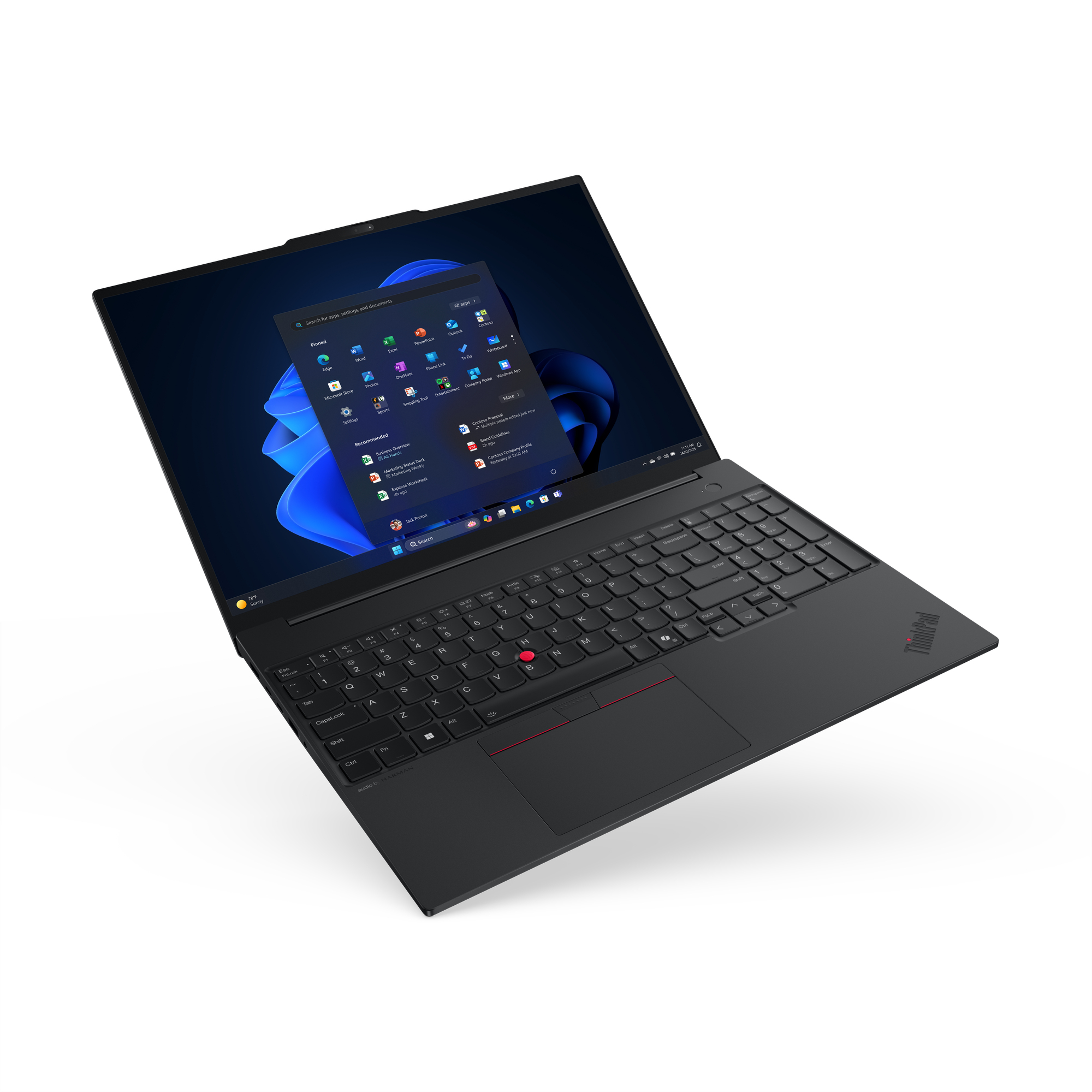 Lenovo ThinkPad E16 Gen 3 (Intel) Intel Core Ultra 7 225U Port�til 40,6 cm (16) WUXGA 32 GB DDR5-SDRAM 512 GB SSD Wi-Fi 6E (802.11ax) Windows 11 Pro Alem�n Negro