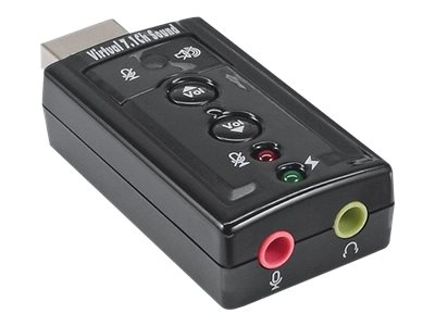 InLine USB Soundcard, 7.1 Surround Sound virtuale, scheda audio esterna
