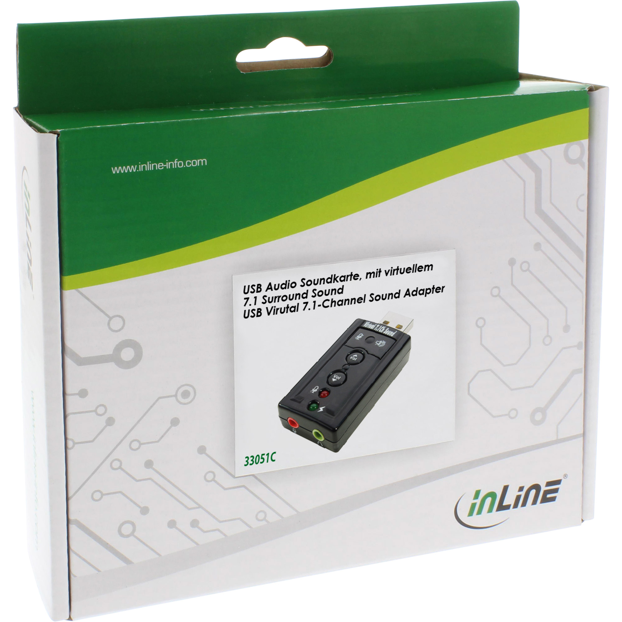 InLine Soundkarte - 7.1 - USB 2.0 - CMedia