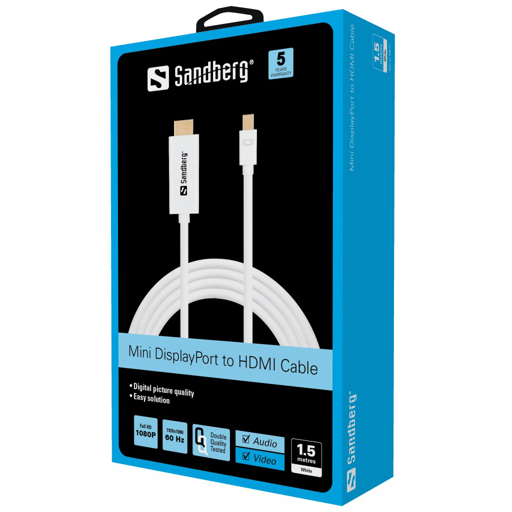 SANDBERG Adapterkabel - Mini DisplayPort mnnlich zu HDMI mnnlich
