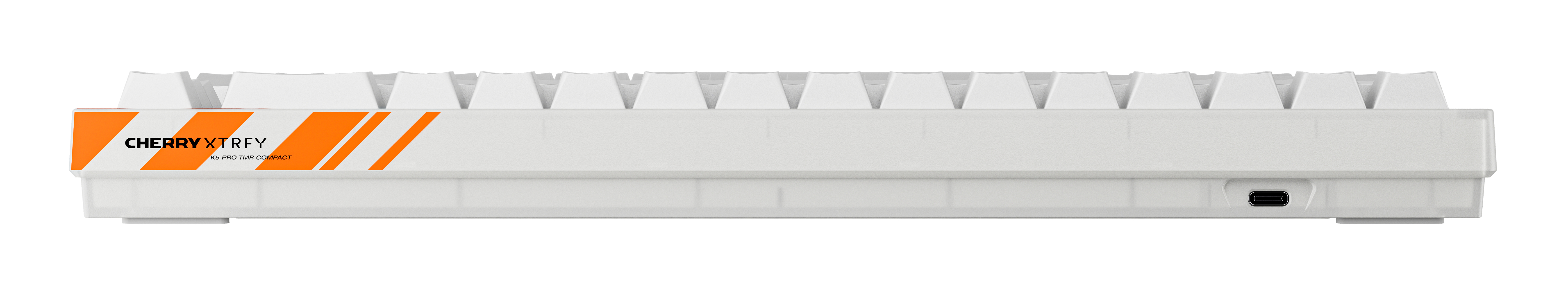 CHERRY K5 PRO TMR COMPACT tastiera Gaming USB QWERTY Inglese UK Arancione, Bianco