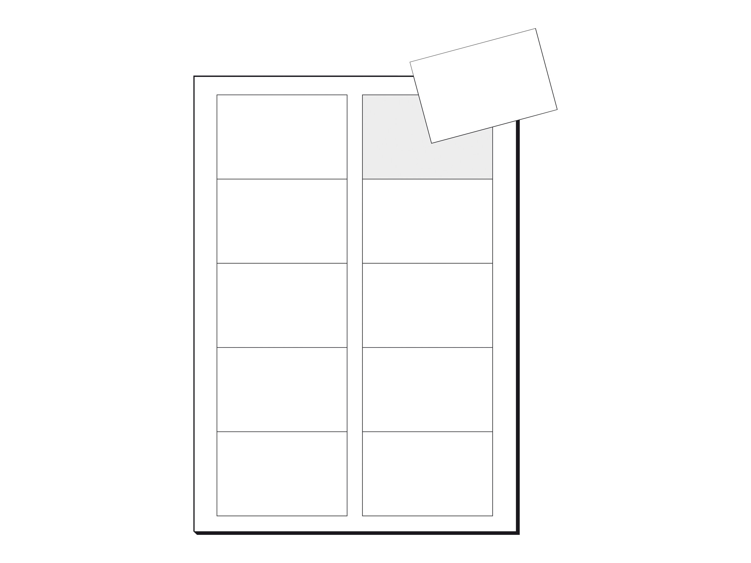 Sigel LP791 - Hochwei - 85 x 55 mm - 190 g/m - 400 Karte(n) (40 Bogen x 10)