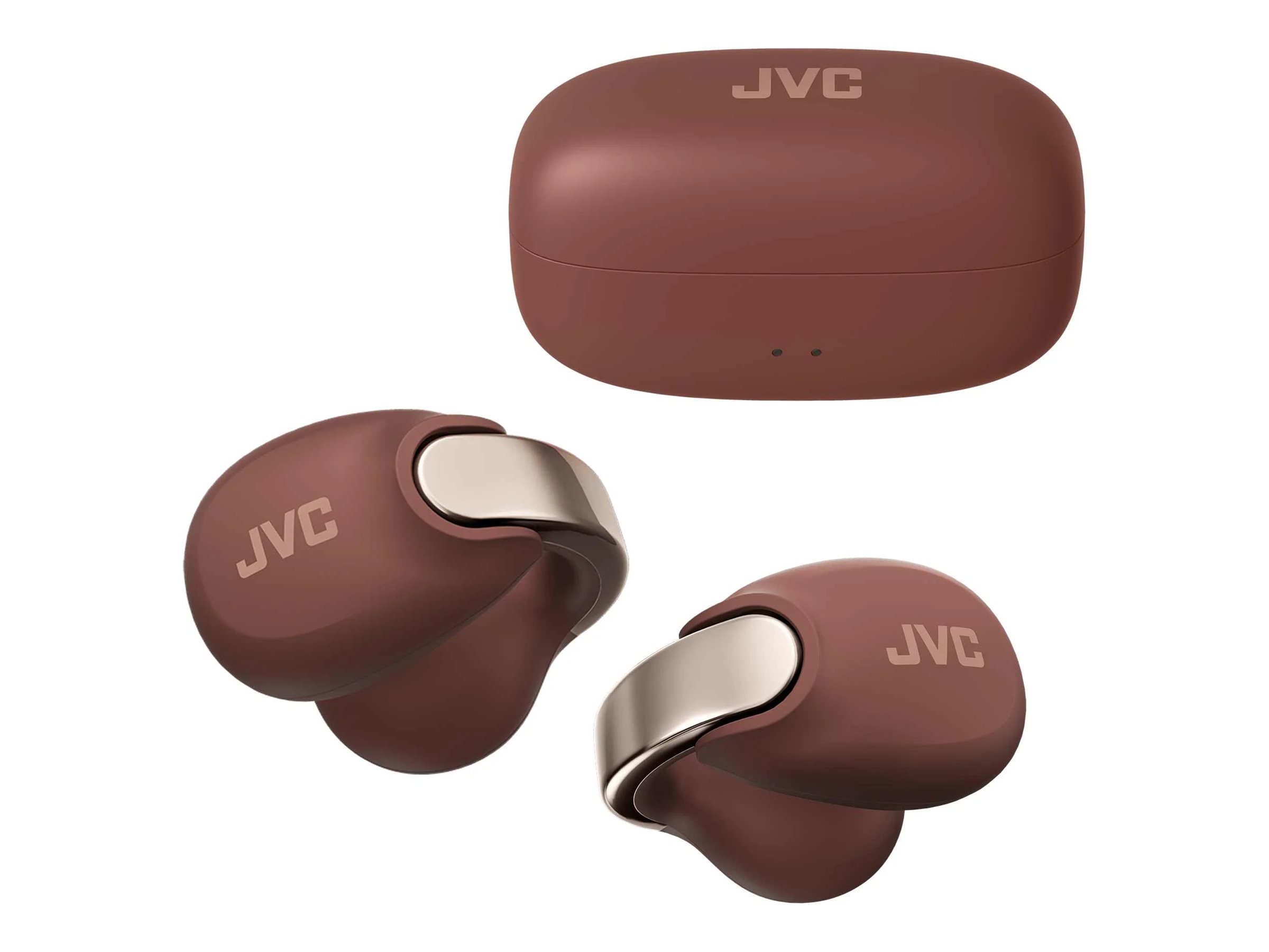 JVC HA-NP1T Auriculares True Wireless Stereo (TWS) Clip de oreja Llamadas/Msica USB Tipo C Bluetooth Marrn, Plata