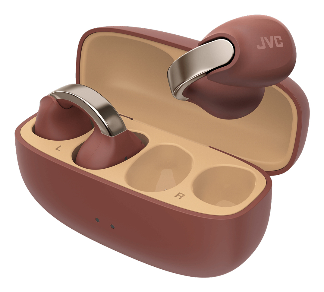 JVC HA-NP1T Auriculares True Wireless Stereo (TWS) Clip de oreja Llamadas/M�sica USB Tipo C Bluetooth Marr�n, Plata