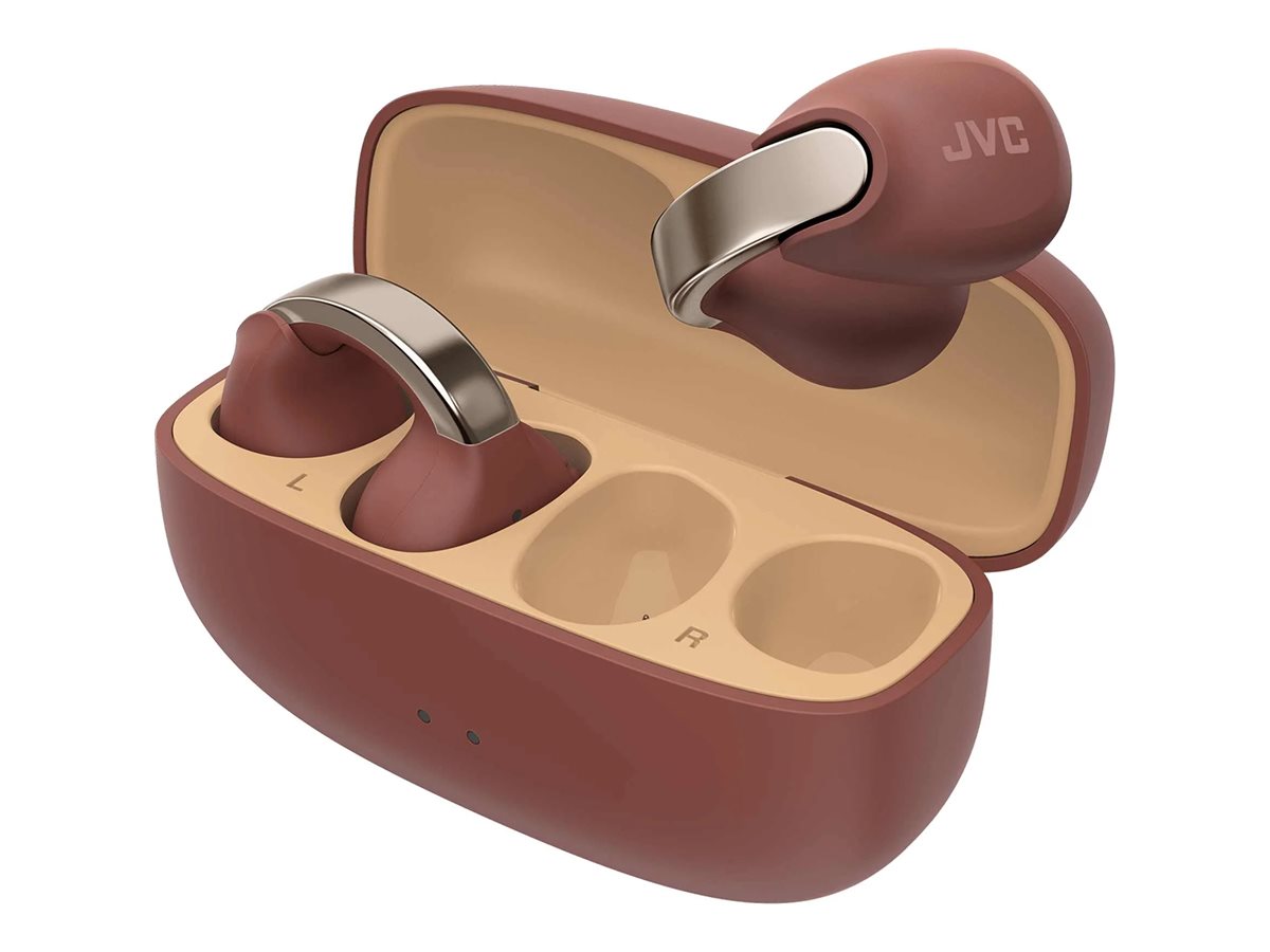 JVC HA-NP1T Auriculares True Wireless Stereo (TWS) Clip de oreja Llamadas/M�sica USB Tipo C Bluetooth Marr�n, Plata