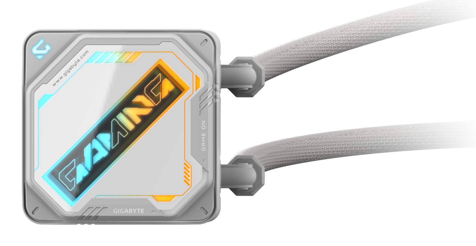 GIGABYTE GAMING 240 ICE Refroidisseur Liquide pour CPU - 2x120mm Ventilateurs ARGB, m�canisme d embo�tement coulissant, DAISY-CHAIN, Compatible Intel LGA 1851 et AMD AM5