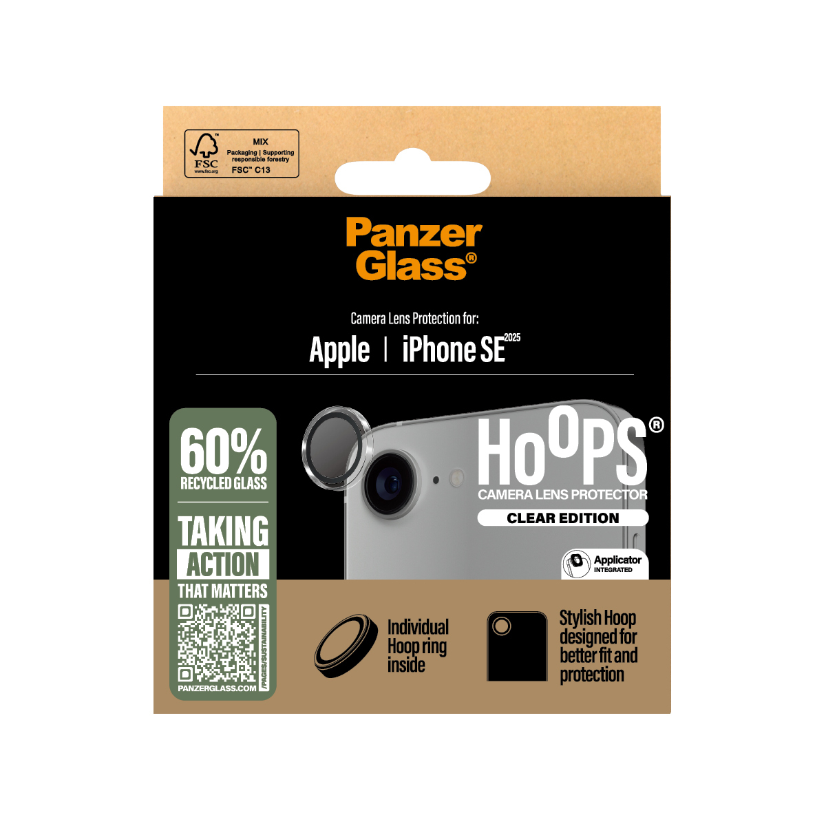 PanzerGlass Hoops Transparent Lens Protector iPhone SE 2025