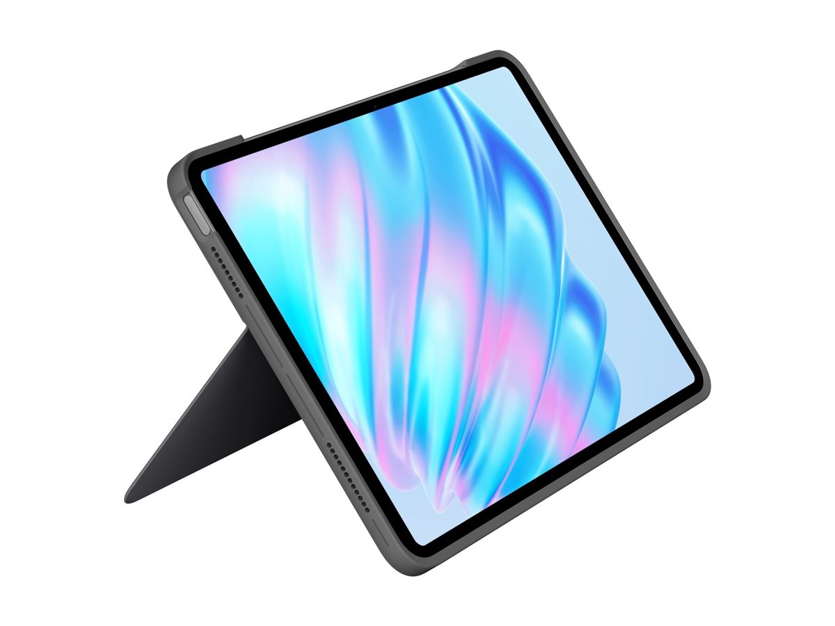Logitech Combo Touch - Tastatur und Foliohlle - mit Trackpad - hintergrundbeleuchtet - Apple Smart connector - AZERTY - Franzsisch - Oxford Gray - fr Apple 11-inch iPad Air (M2)