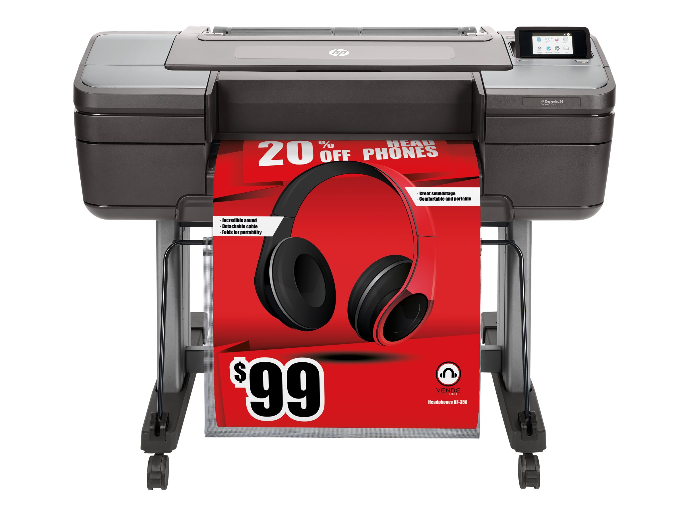 HP Designjet Z6 24-in PostScript impresora de gran formato Inyecci�n de tinta Color 2400 x 1200 DPI Ethernet
