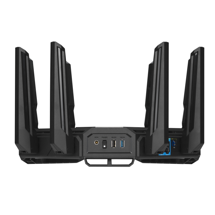 ASUS ROG Rapture GT-BE98 router inalmbrico 10 Gigabit Ethernet Quad-band (2.4 GHz / 5 GHz-1 / 5 GHz-2 / 6 GHz) Negro