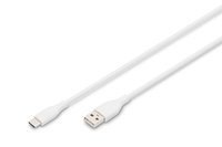 DIGITUS USB-C Silicone charging cable USB-A - 0.5m USB 2.0 60W white - Kabel - Digital/Daten