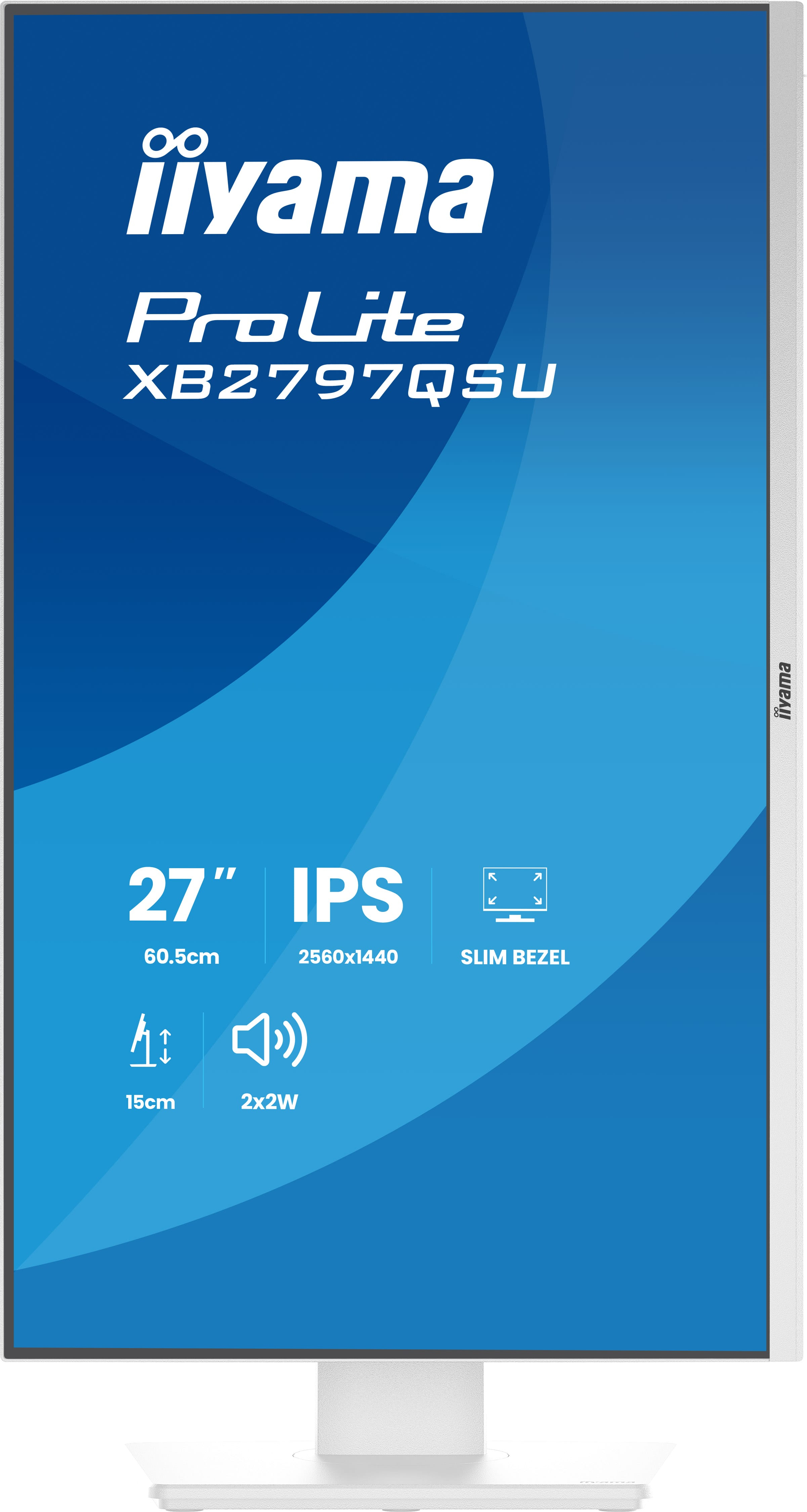 iiyama ProLite XB2797QSU-W1 �cran plat de PC 68,6 cm (27) 2560 x 1440 pixels Quad HD LED Blanc