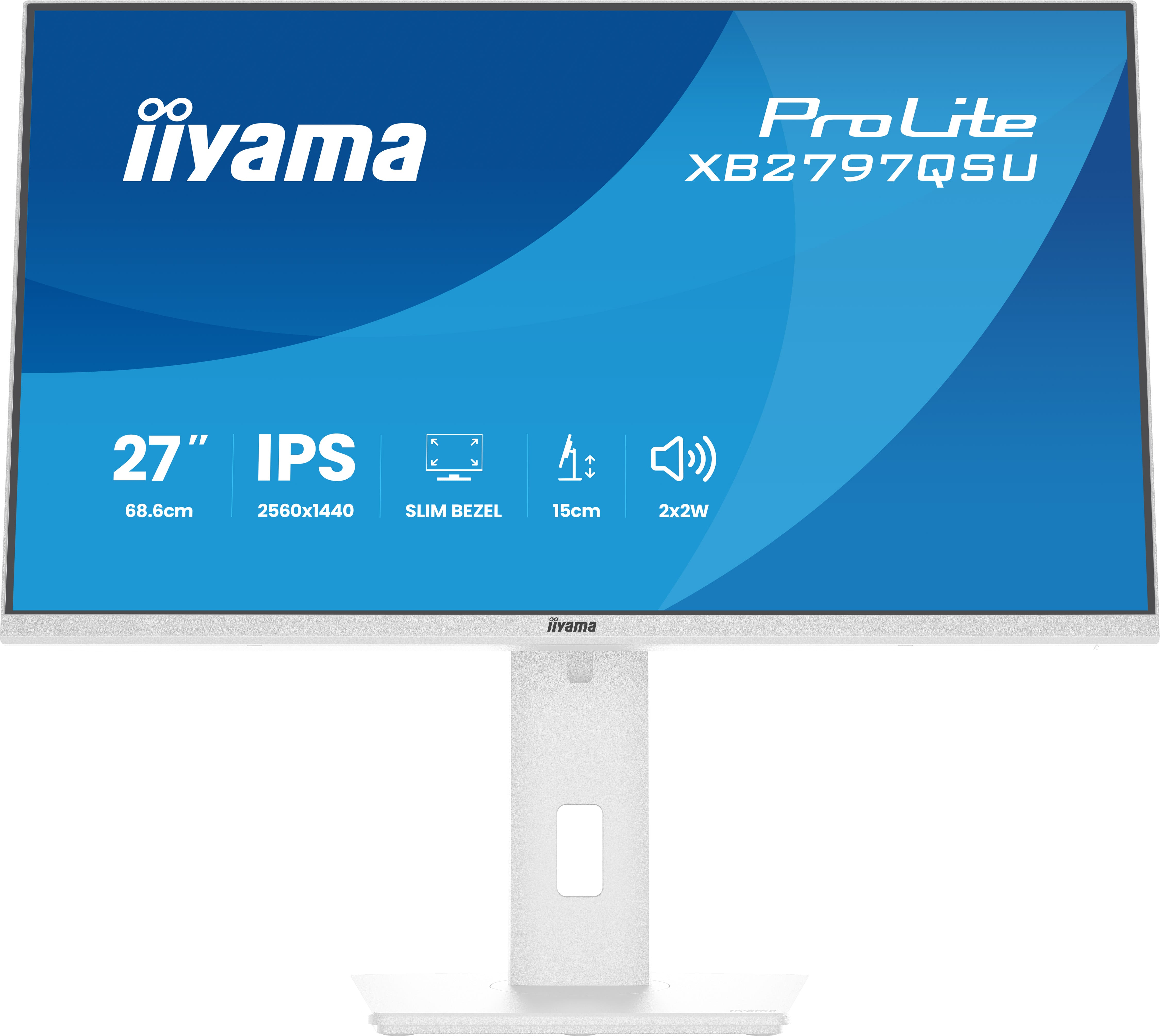 iiyama ProLite XB2797QSU-W1 �cran plat de PC 68,6 cm (27) 2560 x 1440 pixels Quad HD LED Blanc