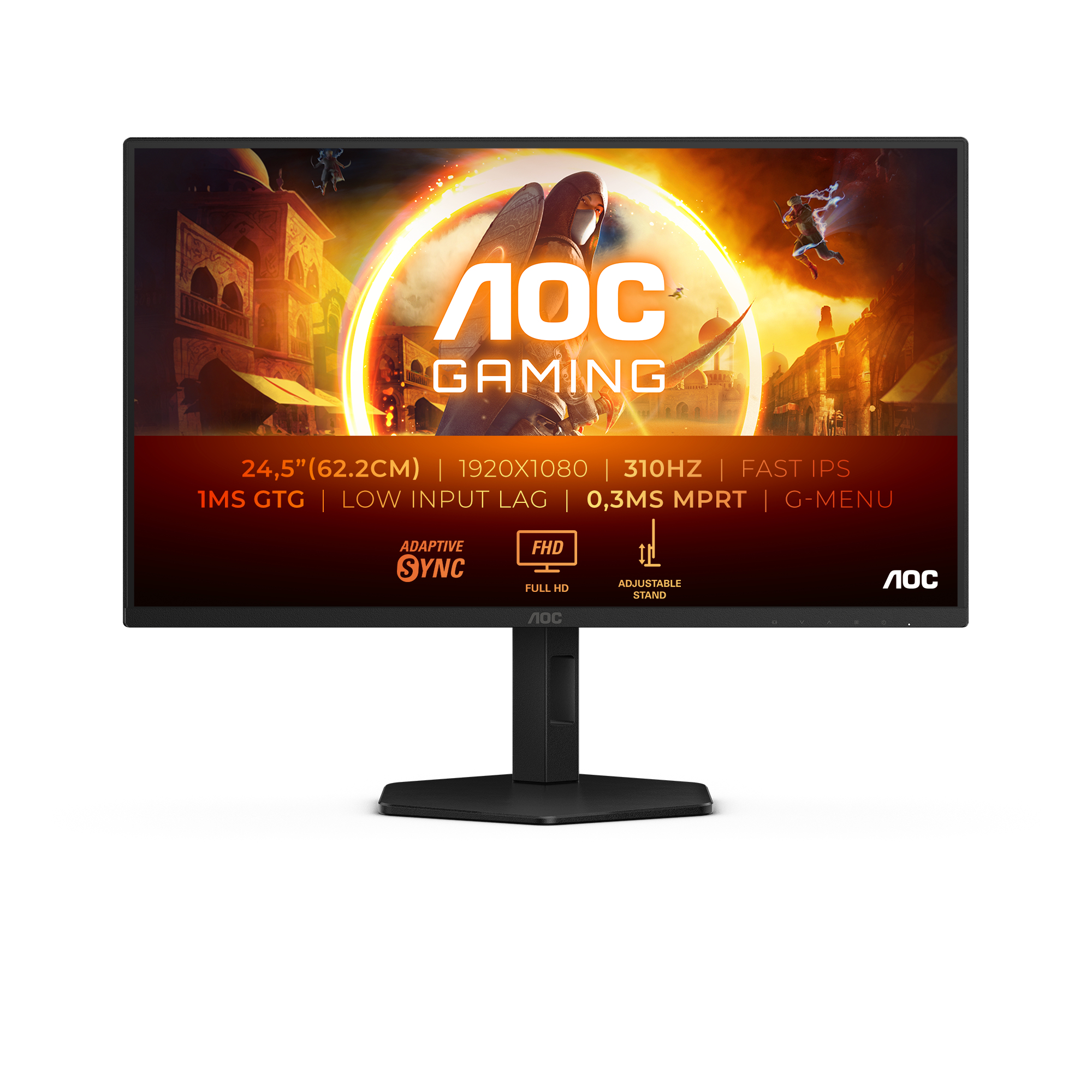 AOC G4 25G4SXU computer monitor 62.2 cm (24.5) 1920 x 1080 pixels Full HD LED Black, Grey