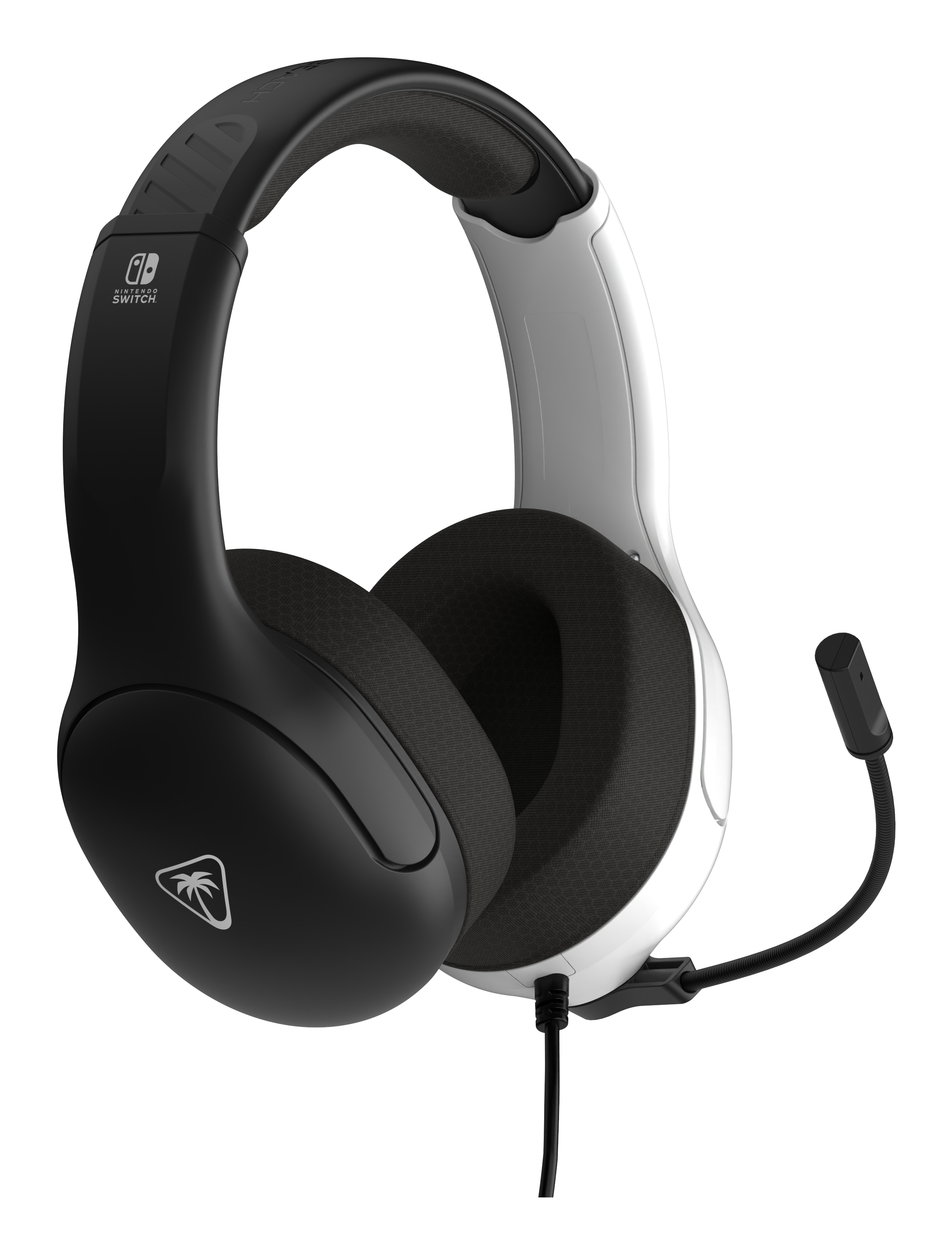 Turtle Beach Airlite Fit Black and White Wired Gaming Headset with Flip-to-Mute Mic, Over-Ear Premium Comfort and 40mm Speakers. Officially Licensed for Nintendo Switch
