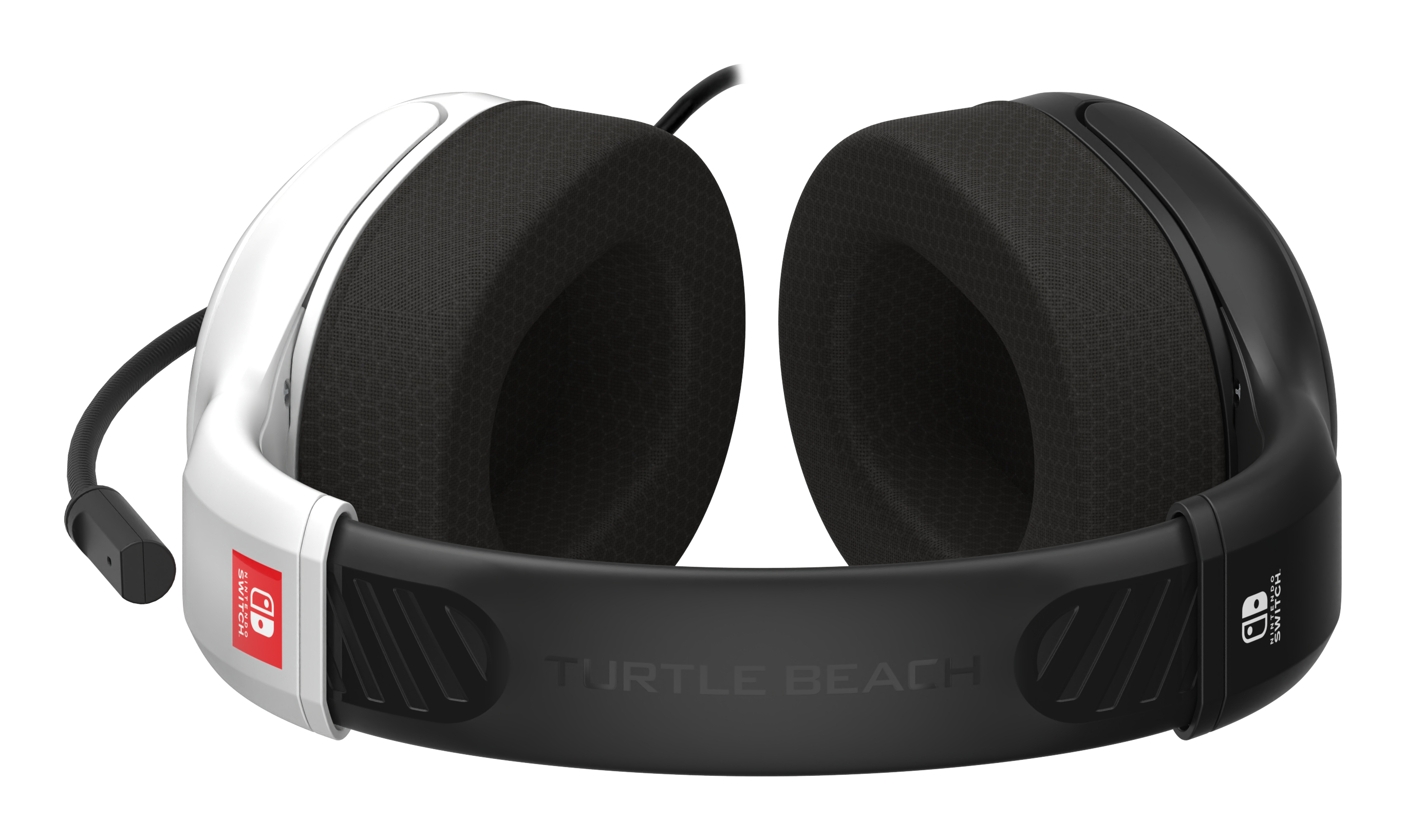 Turtle Beach Airlite Fit Black and White Wired Gaming Headset with Flip-to-Mute Mic, Over-Ear Premium Comfort and 40mm Speakers. Officially Licensed for Nintendo Switch