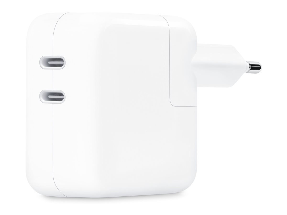 Apple Netzteil - 35 Watt - 2 Ausgabeanschlussstellen (24 pin USB-C)