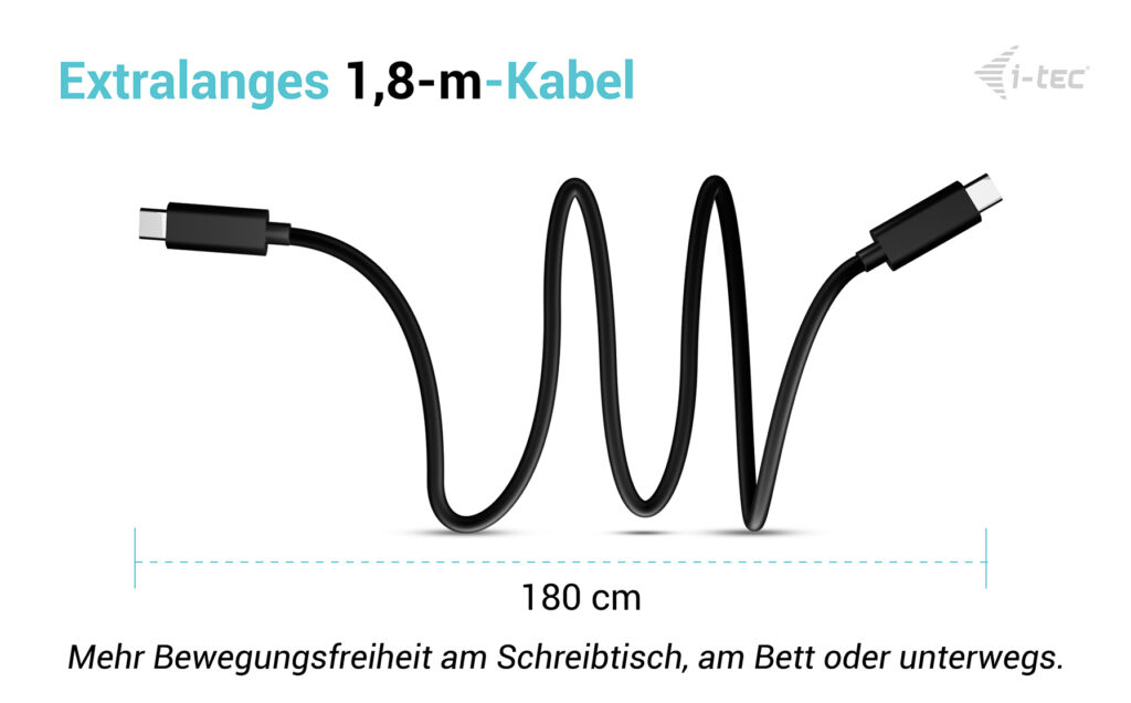 i-tec USB-C Charging Cable 1.8m