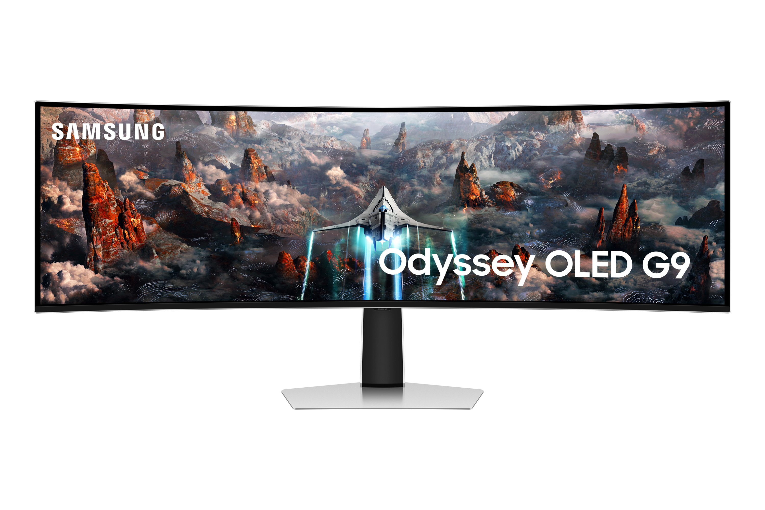 Samsung G93SC computer monitor 124.5 cm (49) 5120 x 1440 pixels Dual QHD OLED Silver