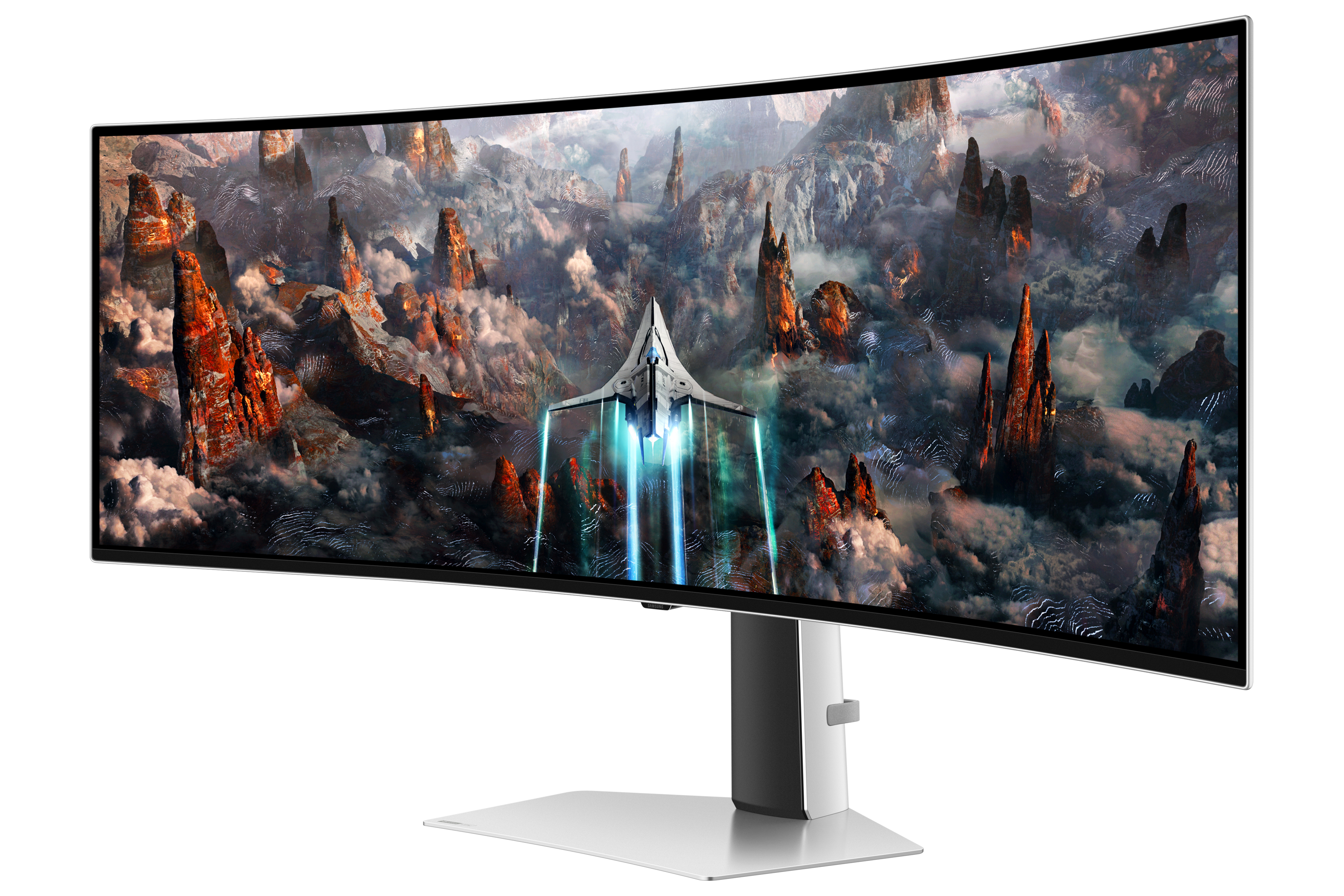Samsung G93SC computer monitor 124.5 cm (49) 5120 x 1440 pixels Dual QHD OLED Silver