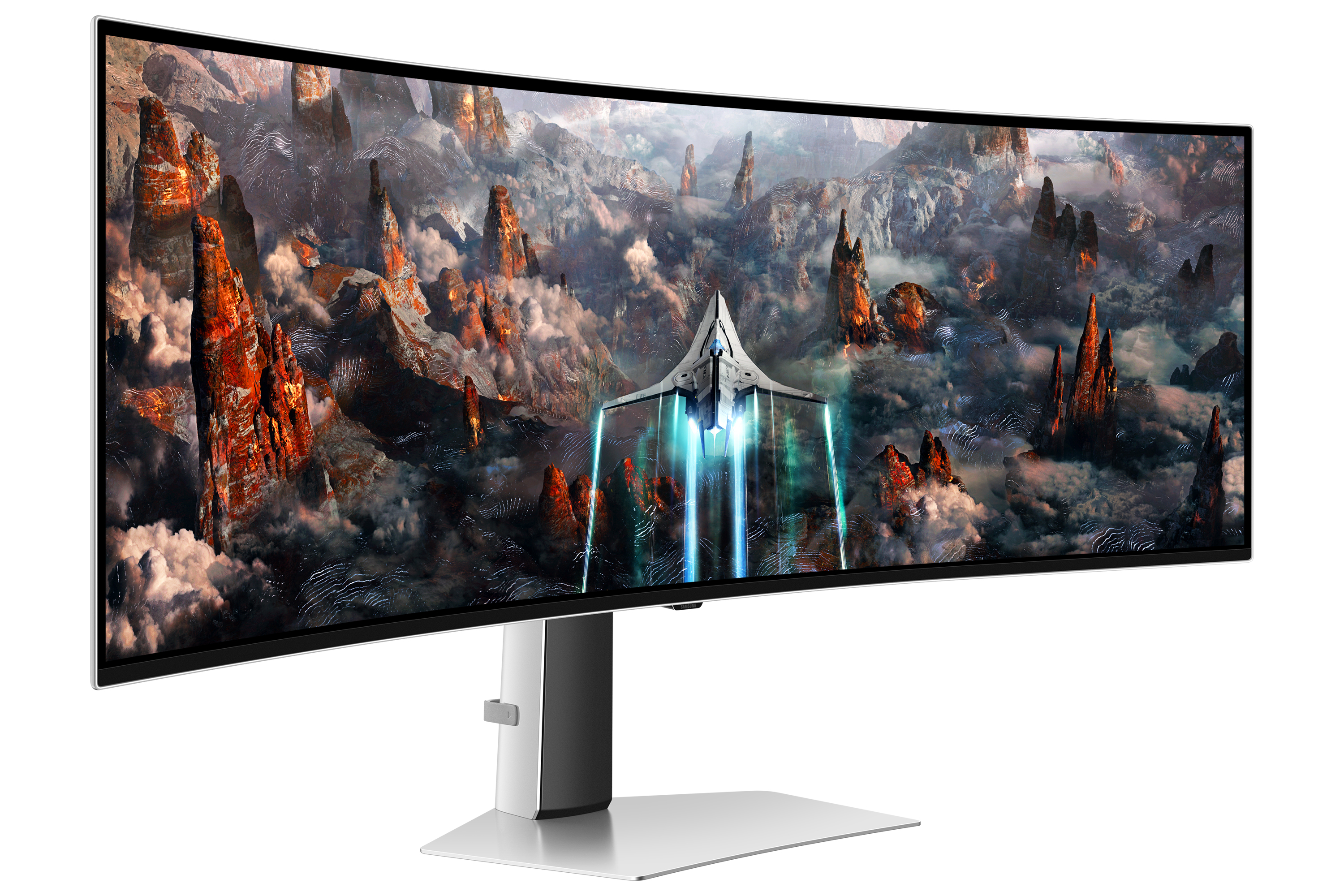 Samsung G93SC computer monitor 124.5 cm (49) 5120 x 1440 pixels Dual QHD OLED Silver