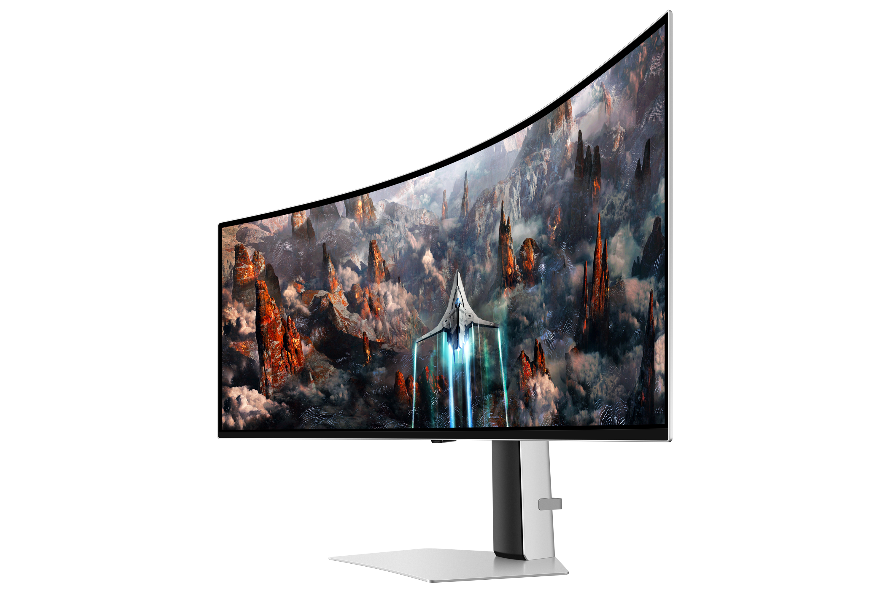 Samsung G93SC computer monitor 124.5 cm (49) 5120 x 1440 pixels Dual QHD OLED Silver