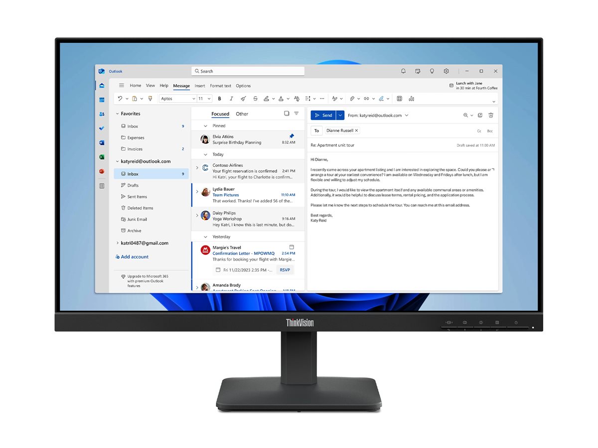 Lenovo ThinkVision S24-4e - LED-Monitor - 61 cm (24)