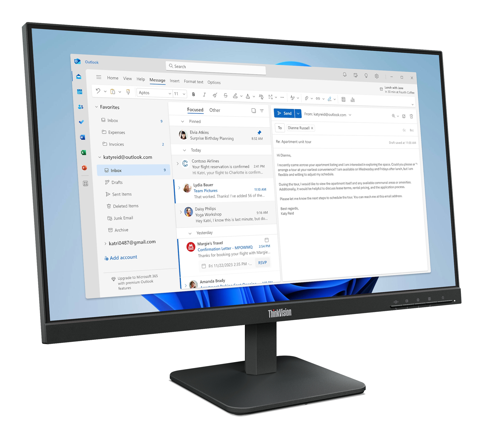 Lenovo ThinkVision S24-4e - LED-Monitor - 61 cm (24)