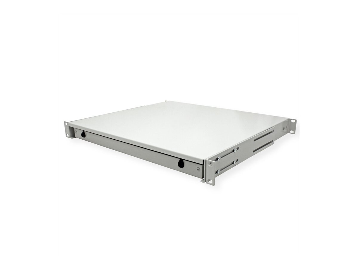 ROLINE Tastatur-Tablett - abschlie�bar, Tiefe 400 mm - RAL 7035, Hellgrau - 1U - 48.3 cm (19)