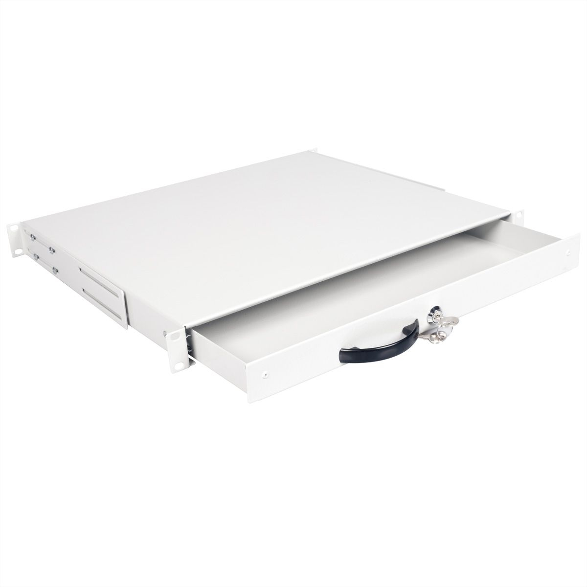 ROLINE Tastatur-Tablett - abschlie�bar, Tiefe 400 mm - RAL 7035, Hellgrau - 1U - 48.3 cm (19)