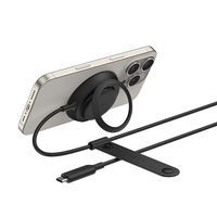 Belkin UltraCharge 25w Qi2 Pad w kickstand BK - Kabel - Digital/Daten